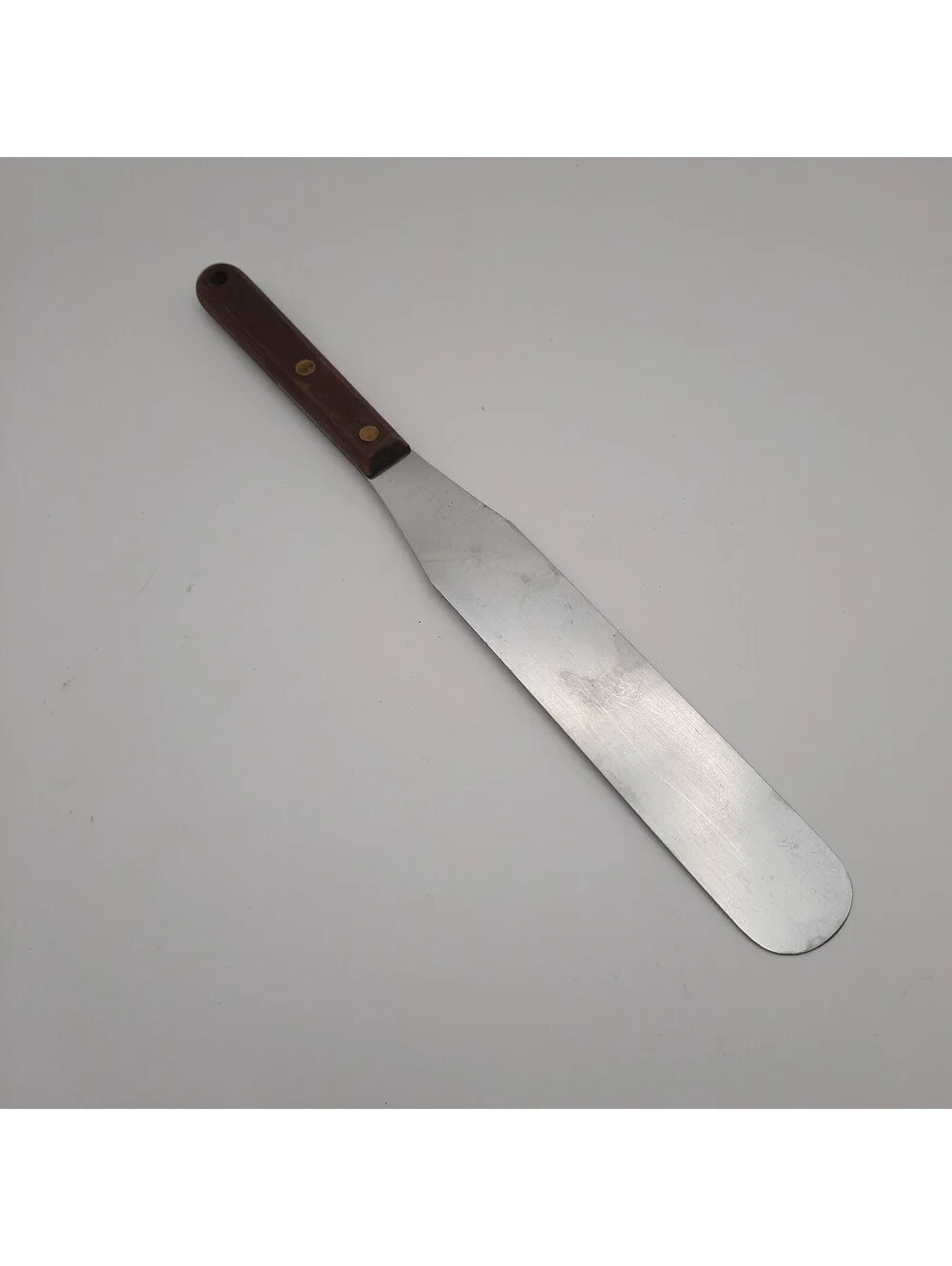 Vtg American Maid Metal Utica Cake Spatula Wooden Handle 11